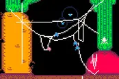 蜘蛛の糸を操るレトロゲーム【8 Legs to Love（愛すべき8本足）】のゲーム画像