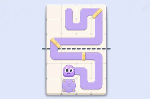 ゴールへ導く一筆書き風パズル【ジェリーパス (Jelly Path)】のゲーム画像