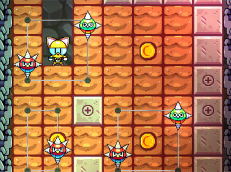 Adventure Kitty: Drill Busterのゲームプレイ画像