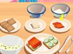 スモークサーモンのサンドイッチを作るお料理ゲーム Baby Hazel: Smoked Salmon Sandwiches