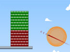 球を弓矢の要領で飛ばしてブロックを落とすアクションパズル：Blosics 2