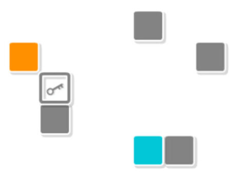 ブロックにカギを取得させるパズルゲーム Break the Keyのゲーム画像