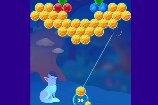 バブルマニアシューターのゲームプレイ画像