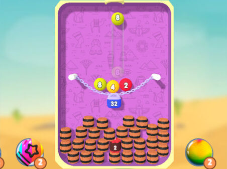 バブルマージ2048のゲームプレイ画像