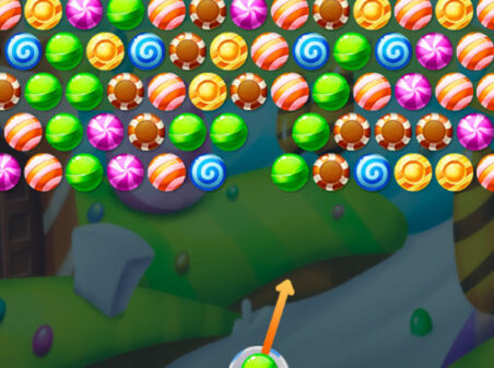 バブルシューターキャンディーのゲームプレイ画像