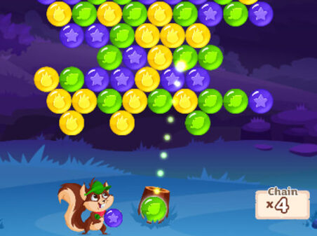 BUBBLE WOODSのゲームプレイ画像