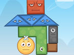 不機嫌な顔ブロックを積み上げるバランスゲーム Build Balance 2