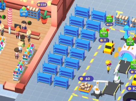 CAKE & CANDY BUSINESS TYCOONのゲームプレイ画像