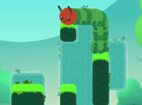 毛虫をハシゴまで誘導する思考型パズルゲーム Caterpillar Crossing