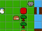 ニワトリを誘導するチクタクバンバン系のフラッシュゲーム Chicky and the Cats: Dorobou Neko!