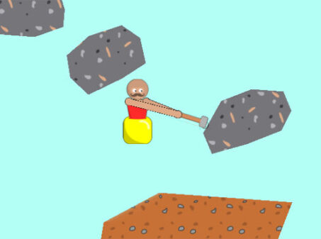 壺男ゲーム【CLIMBING OVER IT】のゲームプレイ画像