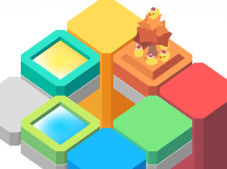 パネルを組み合わせて自然をつくる知育ゲーム COLORZZLEのゲーム画像