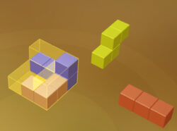 3Dブロックのはめ込みパズルゲーム【Cram Blocks】