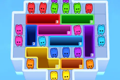 キューブドロップパズルのゲームプレイ画像