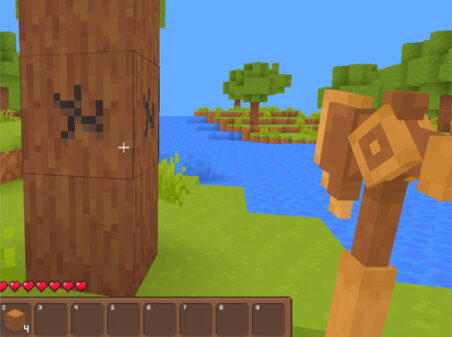 マインクラフト風のマルチプレイゲーム【キューブレルム】のゲーム画像