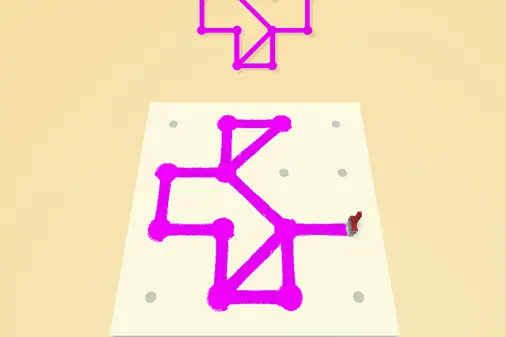 図形をコピーする線引きパズル【ドロウ＆ペイント】のゲーム画像