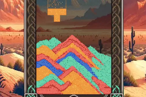 初心者向け砂テトリスパズル【ダストリックス】のゲーム画像