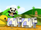 パンダをぶっ飛ばしてクッキーを集める遠投ゲーム：Flying Cookie Quest