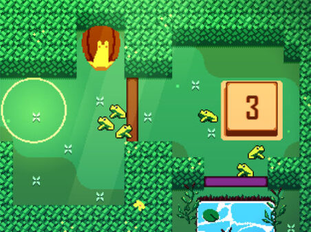 Frog Corralのゲームプレイ画像