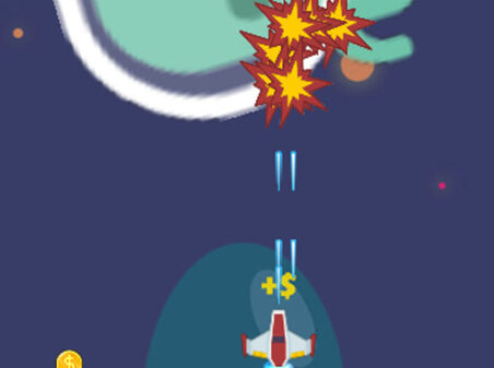 隕石を破壊しまくるシンプルシューティング GALAXY DEFENSEのゲーム画像