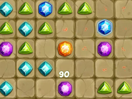 宝石を移動させて育てるマッチ3パズルゲーム GEMCRAFTERのゲーム画像