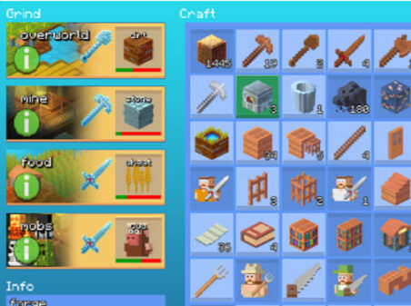 GRINDCRAFT REMASTEREDのゲームプレイ画像