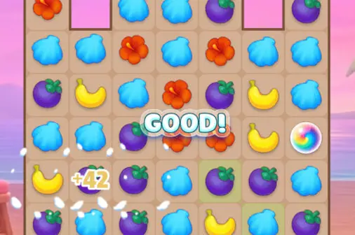 ハワイを巡るマッチ3パズルゲーム【ハワイマッチ6 (Hawaii Match 6)】のゲーム画像