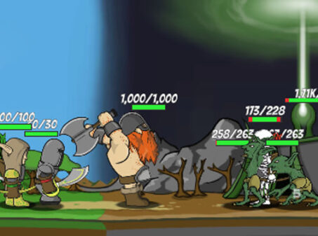 ヒーローVSモンスター軍のクリッカー放置ゲーム【Heroic Battle】のゲーム画像