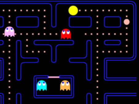 パックマンのゲームプレイ画像