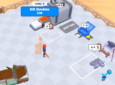 ゾンビを防ぐ拠点構築ゲーム【Hyper Survive 3D】のゲーム画像