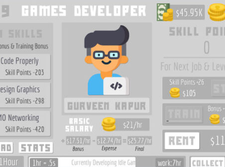 Idle Jobsのゲームプレイ画像