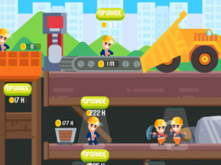 Idle Minersのゲームプレイ画像