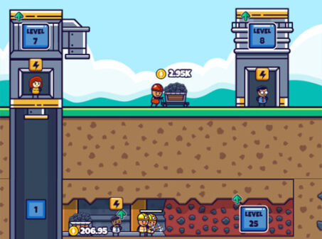 IDLE MINING EMPIREのゲームプレイ画像