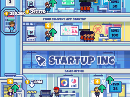 IDLE STARTUP TYCOONのゲームプレイ画像