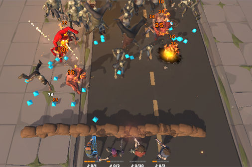 アイドルゾンビウェーブのゲームプレイ画像