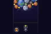 惑星を撃って合体させるアクションパズル【カイパー (Kuiper)】のゲーム画像