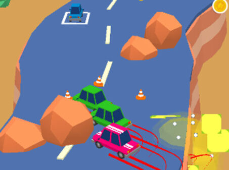 クルマを増やして進むミニゲーム MAD CARS 3Dのゲーム画像