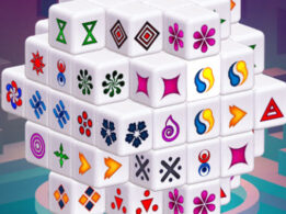 無料】3Dに積まれた麻雀牌の上海パズルゲーム Mahjongg Dimensions