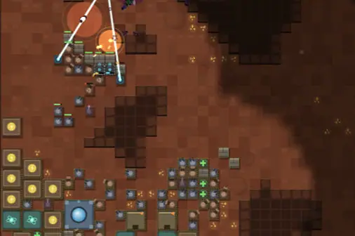 大量の虫を駆逐するRTS【火星侵略】のゲーム画像