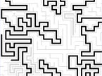 迷路ゲームで絵を完成させる簡単なパズル：めいろパズル