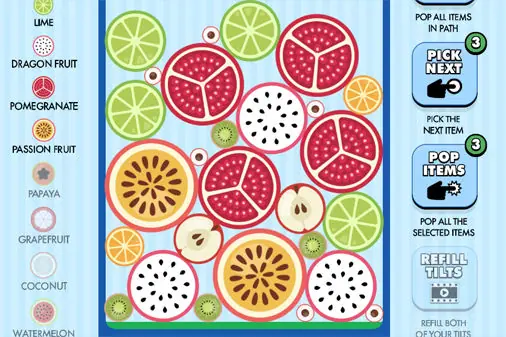 スイカゲーム系フルーツ合成パズル【マージフルーツFRVR】のゲーム画像