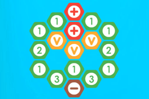 数字をまとめるロジックパズル【Merge Hexa】のゲーム画像