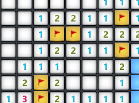 マインスイーパーのゲームプレイ画像