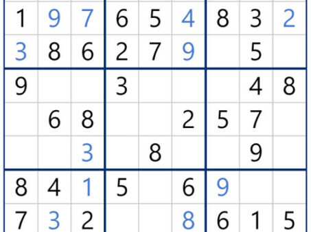 マイクロソフト数独のゲームプレイ画像