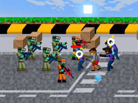 MINEWAR SOLDIERS VS ZOMBIESのゲームプレイ画像