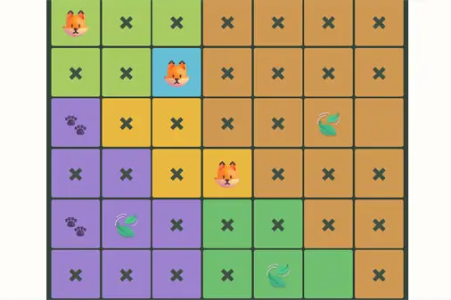 キツネの数独（ミャウドク）【もふもふレンジャー】のゲーム画像