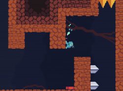 洞窟を駆け降りるワンボタンアクションゲーム MOLE
