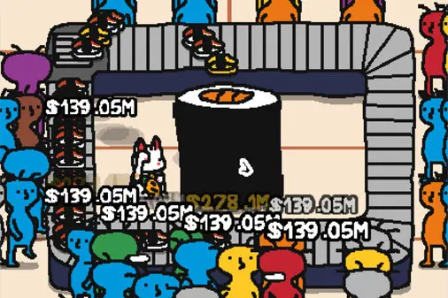 回転寿司の放置クリッカーゲーム【もっと寿司！（More Sushi!）】のゲーム画像