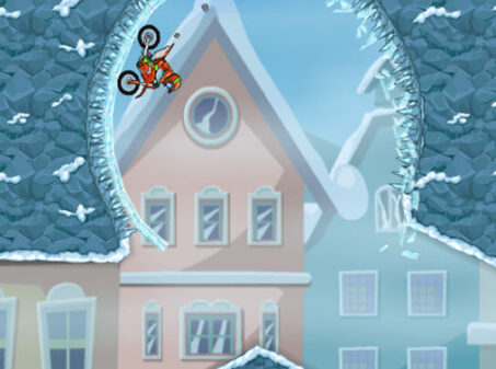 Moto X3M 4 Winterのゲームプレイ画像