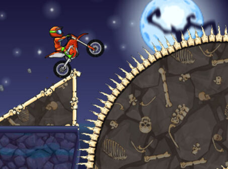 Moto X3M 6: Spooky Landのゲームプレイ画像